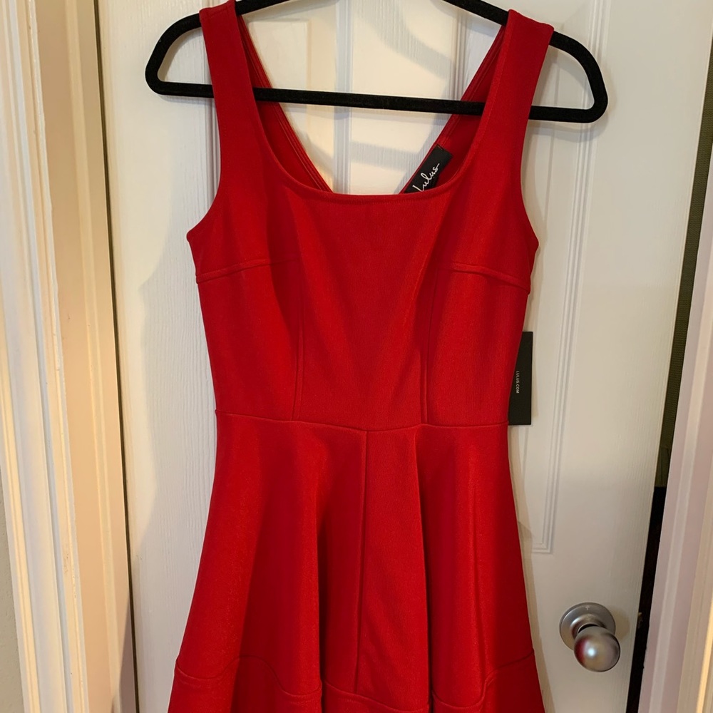 Lulu’s red skater dress